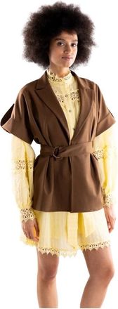 H2O Lichte Blazer - Dames - Blazers - Bruin - L - Polyester - Jassen