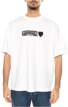 Carhartt Work in Progress Deconstructed Label T-shirt met korte mouwen - Heren - T-shirts - Wit - XS - Katoen - Tops