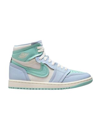 Nike Womens Nike Air Jordan 1 Mm Hight Light Blue Trainers - Size: 9.5