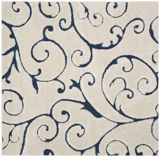 Safavieh Alfombra crema/azul 122 x 122 cm