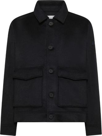 Sun 68 Jassen, Heren, Blauw, L, Wol, S45110 Overshirt