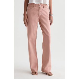 AG - Adriano Goldschmied Billie High Waist Straight Leg Jeans in Sulfur Sparkling Rose at Nordstrom, Size 23