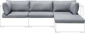 Beliani Set di copricuscini per divano per esterni grigio chiaro Sano II