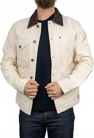 Iron And Resin Bronson Corduroy Collar Jacket In Antique White