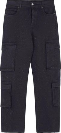 Barrow Pantalone Cargo Strass - Dames - Straight fit broeken - Zwart - W26 - Katoen - Broeken