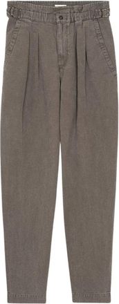 Isabel Marant Neriah Broeken - Dames - Slim Fit Broeken - Bruin - L - Katoen - Broeken