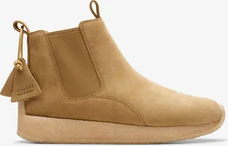 Clarks Mens Radlett Dark Sand Boots - Beige - Size UK 8.5