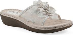 White Mountain Chill Slide Sandal in White Fabric at Nordstrom Rack, Size 6.5