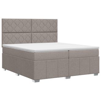 vidaXL Cama Box Spring Con Colch&oacute;n Con Cabecera Topo 200 X 200 Cm Tela Vidaxl