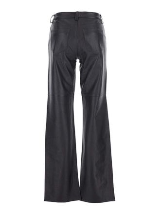 Michael Michael Kors Womens Brown Pants With Leather Belt Loops Lamb Trousers