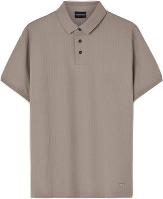Emporio Armani Logo-embroidered Textured Polo Shirt