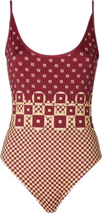 Fendi Dames, Badkleding, Rood, Maat: M Polyamide