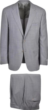 Canali Grey Sartorial Wool Men Suit