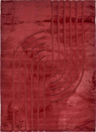 Nazar Rugs Alfombra suave roja, motivo medio arco - 120x160