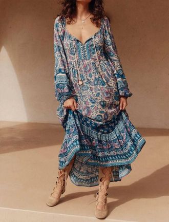 SPELL Marmont Maxi Gown In Lapis