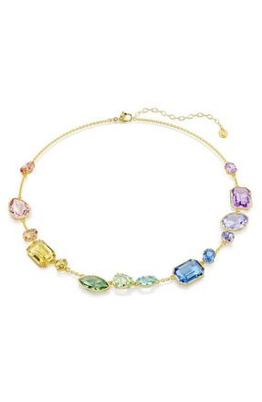 Swarovski Gema Crystal Collar Necklace in Gold/Multi at Nordstrom