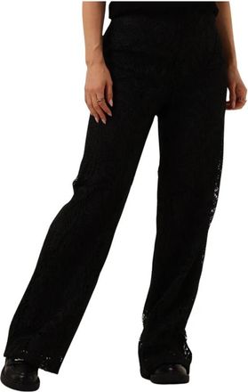 Twinset Zwarte Elegante Pantalon - Dames - Wijde Broeken - Zwart - XS - Broeken