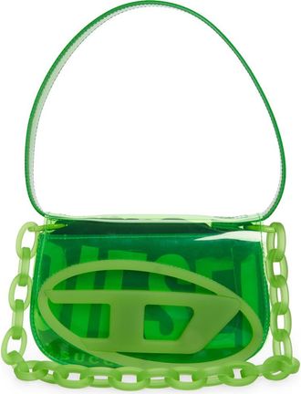 Diesel 1DR Logo Clear Shoulder Bag in Green at Nordstrom