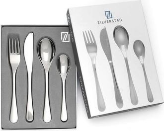 Zilverstad Cubiertos Infantiles Con Grabado, Juego De Cuatro Piezas, Lisos Tama&ntilde;o: 170x180x170x135mm Sku: Zv6836070