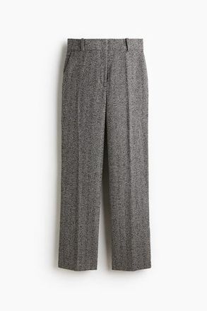 H&M Tailored Trousers in Gray/herringbone-Patterned at Nordstrom, Size 14