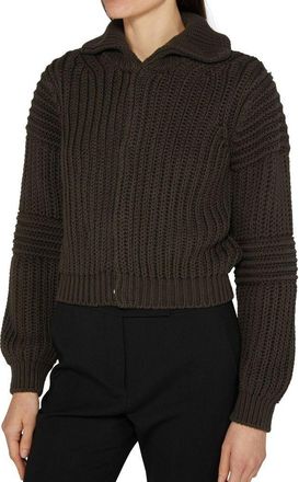 Christophe Lemaire Ribbed Cotton Cardigan - Brown