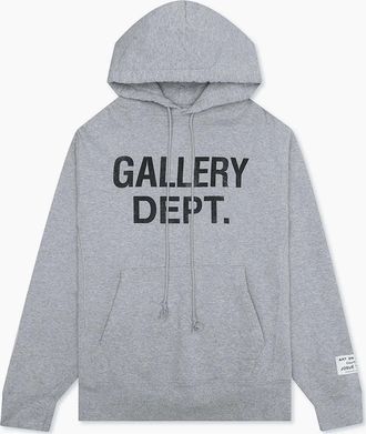 Gallery Dept. Mens Gallery Dept Centre Logo Hoodie in Heather Grey - Size: 38