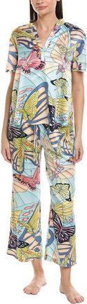 Natori 2pc Papillon Mandarin Pajama Set