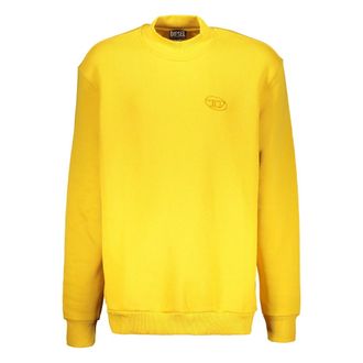 Diesel Sweatshirts, male, Yellow, Size: 2XL Cotton Sweatshirt