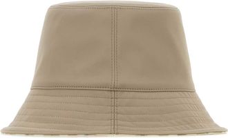 Burberry Unisex A:mh Stretch Canvas Reversible Bucket Hat Beige Nylon Elastane