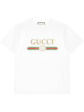Gucci T-shirt con logo vintage - Bianco