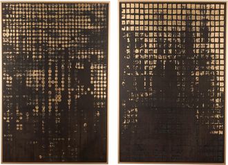 Gasper Bilder Wall Art Black Gold, Schwarz