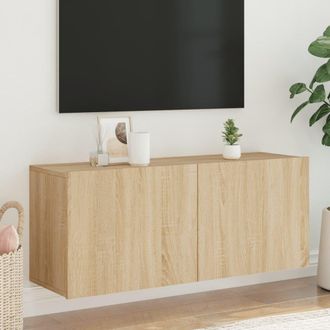 vidaXL Mueble Para Tv De Pared Roble Sonoma 100x30x41 Cm Vidaxl
