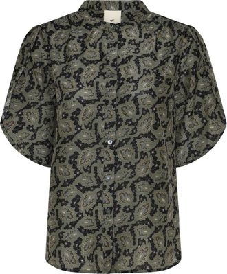 Julie Fagerholt - Heartmade Blouses - Dames - Blouses - Groen - M - Overhemden