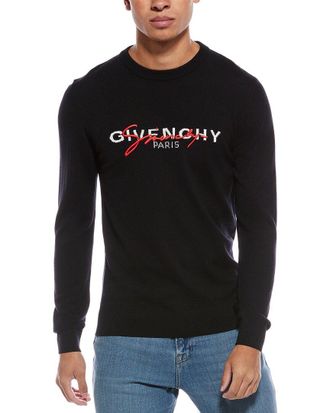 Givenchy Classic Logo & Signature Wool Crewneck Sweater