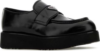 Prada Mens Black Leather Loafers Nero Mocassini