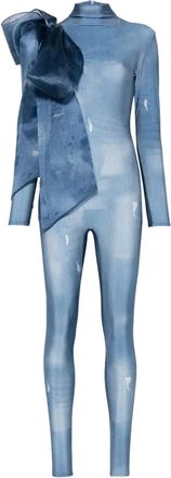 Atu Body Couture Tuta intera con stampa denim - Blu