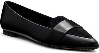 Birdies Sparrow Pointed Toe Flat in Licorice Leather at Nordstrom, Size 6.5