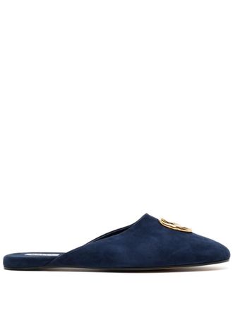 Bally San Fernando slippers met logoplakkaat - Blauw