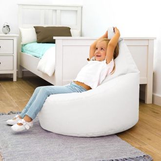 Happers Happers - Puff Butaca Polipiel Indoor Blanco Infantil