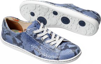 Born Womens Ilisha Suede Sneakers In Blue Snake Suede