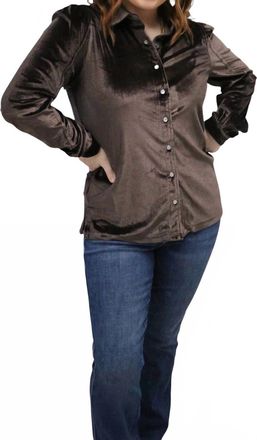 Cinch Womens Long Sleeve Blouse In Brown