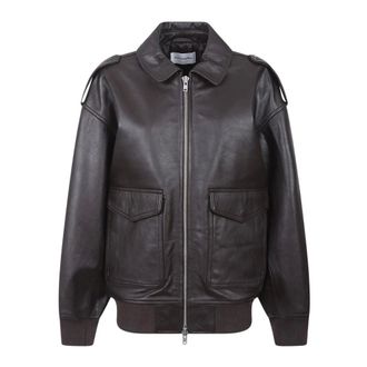 Frankie Shop Dames, Jassen, Bruin, Maat: XS Leer