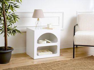 Vente-Unique Set Of 2 Bedside Tables With Storage - White - LUELA