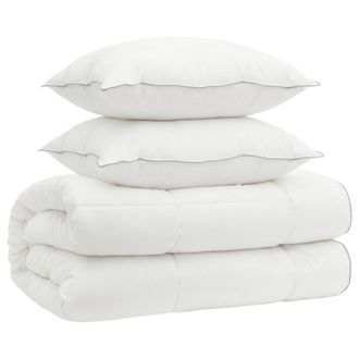 vidaXL Set Di Piumone E Cuscini 3 Pz 220x240 Cm 4 Stagioni 140+220 Gsm Vidaxl