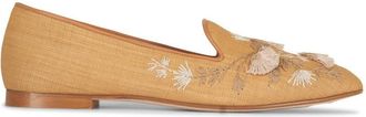 Arteana Womens Smoking Slipper In Flora Raffia