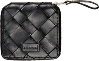 Cala Jade Iggi Kleine Vierkante Portemonnee - unisex - Portefeuilles - Zwart - ONE Size - Leer - Accessoires