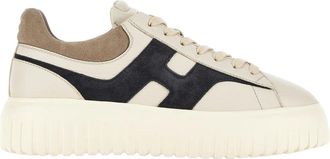 Hogan H-Stripes Allacciato H Spezzata Sneakers in White