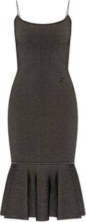 Jacquemus Kleedjes, Dames, Grijs, XS, Polyester, Pina Knit Dress