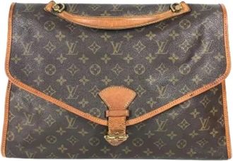 Louis Vuitton Vintage, unisex, Bruin, ONE Size, Leer, Pre-owned Vintage Monogram Handtas