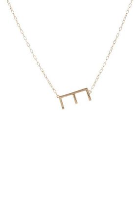 Alex and Ani Gold Elongated Initial Pendant Necklace in Gold - E at Nordstrom